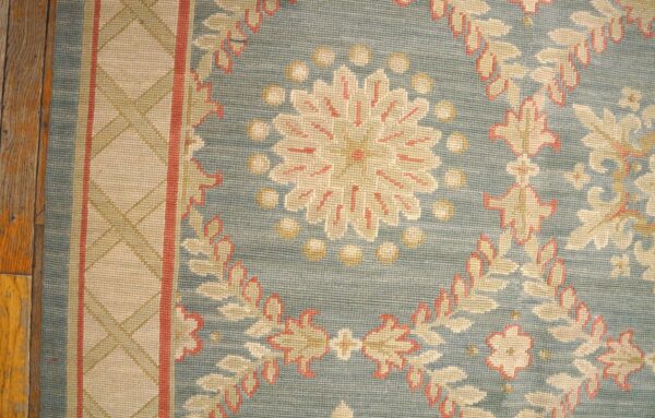 Special geometric pattern gray-yellow colorhandmade contemporary needlepoint rug 6 Special geometric pattern gray-yellow colorhandmade contemporary needlepoint rug - detail view 5