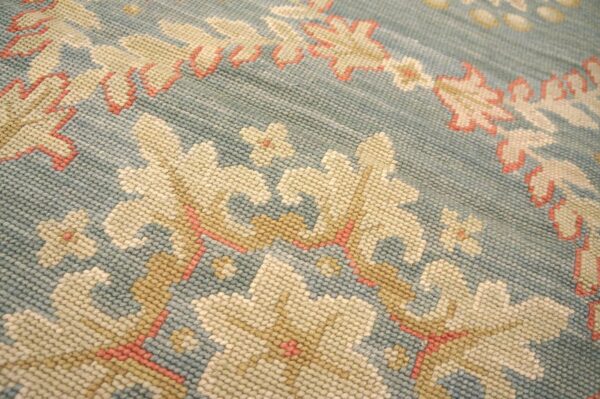 Special geometric pattern gray-yellow colorhandmade contemporary needlepoint rug 7 Special geometric pattern gray-yellow colorhandmade contemporary needlepoint rug - detail view 6