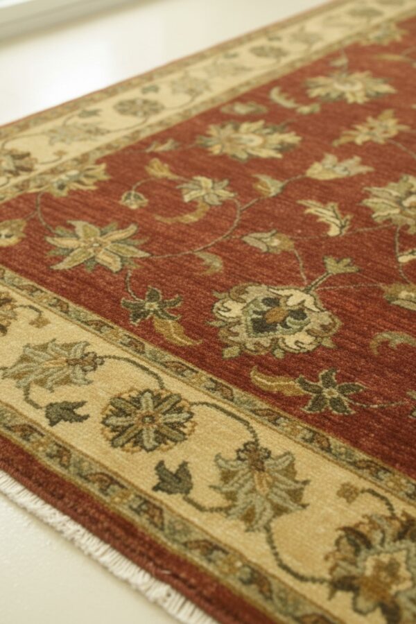 Giselle agra coral hand knotted wool rug 2 Brown agra traditional oriental hand-knotted wool area rug
