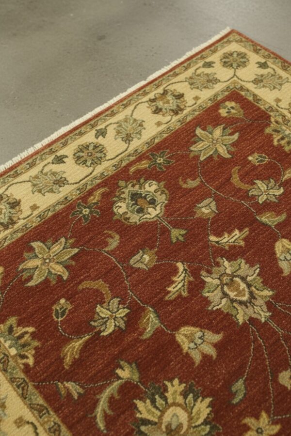Giselle agra coral hand knotted wool rug 3 Brown agra traditional oriental hand-knotted wool area rug