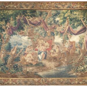 1650 Multi Mid-17th Century Antique Large Scale Tapestry European Flat Weave