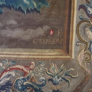 1650 Multi Mid-17th Century Antique Large Scale Tapestry European Flat Weave - detail view 4