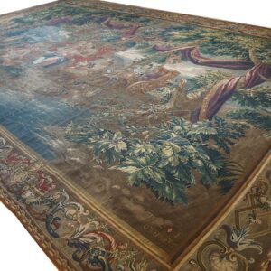 1650 Multi Mid-17th Century Antique Large Scale Tapestry European Flat Weave - detail view 5