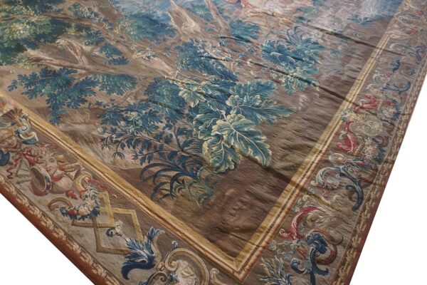 1650 multi mid-17th century antique large scale tapestry european flat weave 8 1650 multi mid-17th century antique large scale tapestry european flat weave - detail view 7