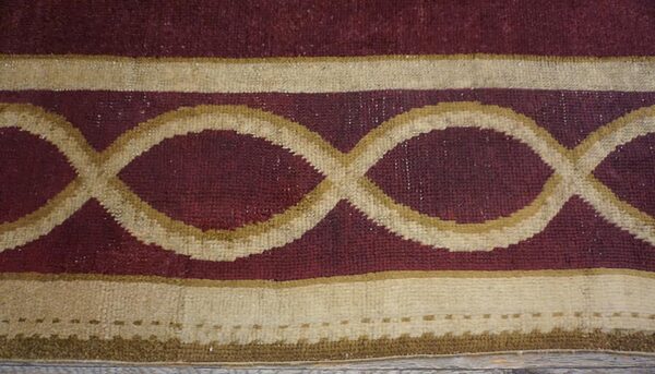1860s red burgandy floral medallion antique english axminster rug 9' x 13' 3" handwoven wool carpet 6 1860s red burgandy floral medallion antique english axminster rug 9' x 13' 3" handwoven wool carpet - detail view 5