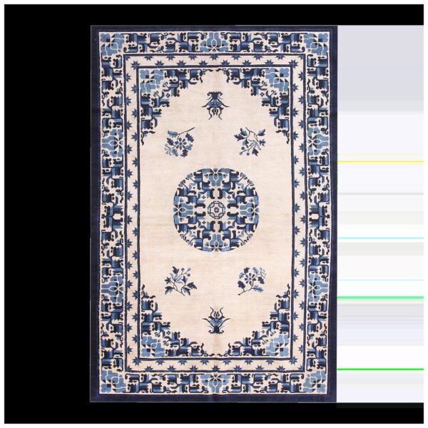 1880s ivory medallion antique chinese ningxia rug 5' 4" x 8' 3" handknotted wool carpet 1 1880s ivory medallion antique chinese ningxia rug 5' 4" x 8' 3" handknotted wool carpet