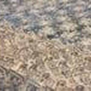 1900s Blue Camel Medallion Antique Persian Malayer Rug 12'3'' X 21'2'' Handknotted Wool Carpet - detail view 6