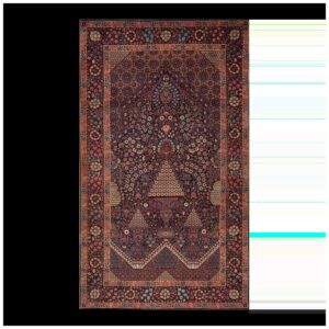 1900s Blue Navy Medallion Floral Antique Persian Kerman Rug 4'10'' X 8'4'' Handknotted Wool Carpet