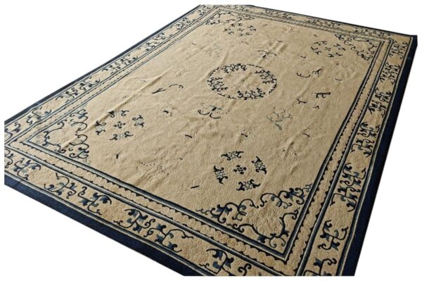 1920s beige ground medallion traditional motif antique chinese peking wool rug 1 1920s beige ground medallion traditional motif antique chinese peking wool rug