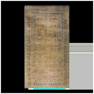 1920s Tan Camel Floral Antique Persian Kerman Rug 11' 8" X 21'8" Knotted Wool Carpet