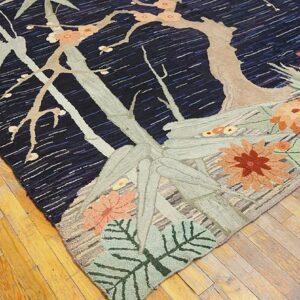 1930s American Hooked Rug in Art Deco Style - detail view 2