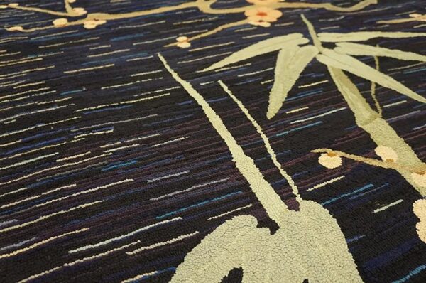 1930s american hooked rug in art deco style - detail view 3