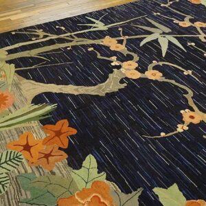 1930s American Hooked Rug in Art Deco Style - detail view 4