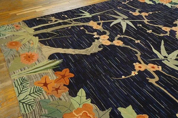 1930s american hooked rug in art deco style - detail view 4