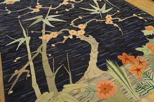 1930s american hooked rug in art deco style - detail view 5