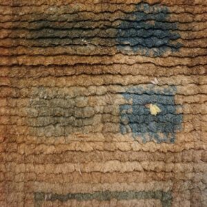 1930s Camel Tan Geometric Swedish Art Deco European Wool Rug Carpet - detail view 4