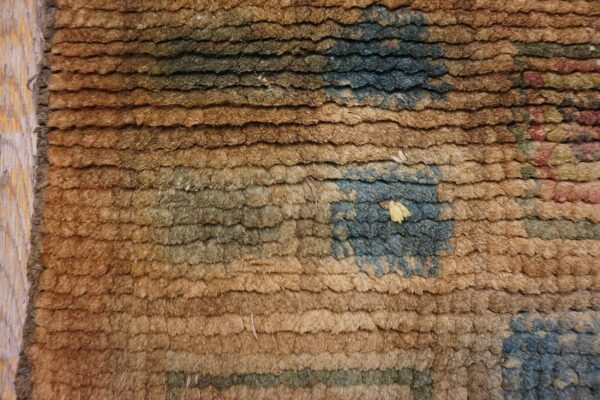 1930s camel tan geometric swedish art deco european wool rug carpet - detail view 4
