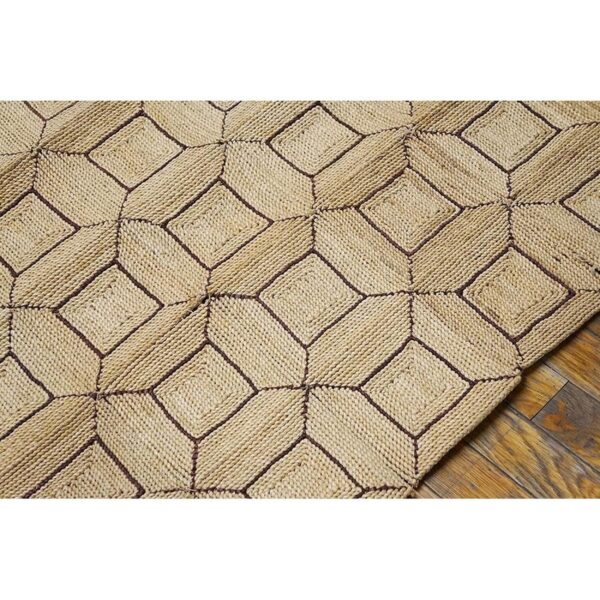 1950s beige cream vintage geometric reed american knotted mid century modern rug 8 1950s beige cream vintage geometric reed american knotted mid century modern rug - detail view 7