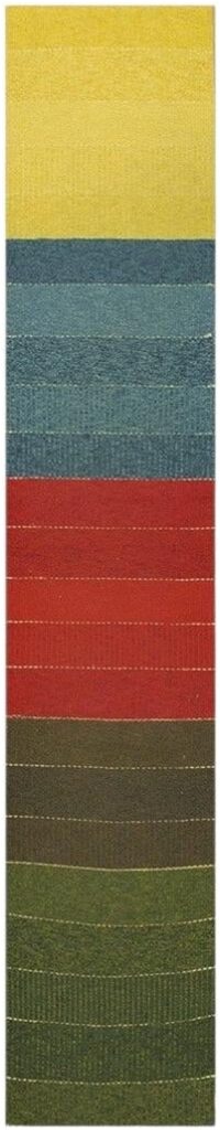 1960s Multicolor Vintage Kilim Runner Stripe Swedish Flatweave Wool Rug