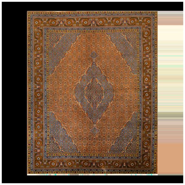 1960s orange salmon medallion vintage persian moud rug 6' 9''x 8' handknotted wool carpet 1 1960s orange salmon medallion vintage persian moud rug 6' 9''x 8' handknotted wool carpet