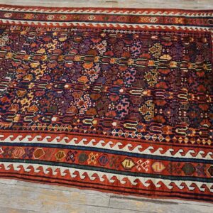 19th Century W Persian Sauj Bulak Carpet - detail view 3
