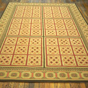 2020s Multicolor Geometric Contemporary Art Deco Needlepoint Rug 6' X 9' Flatweave Wool Carpet - detail view 1