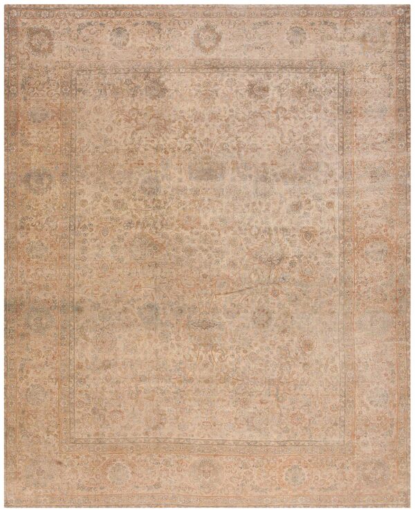 1930s tan camel geometric antique persian kerman rug 9'3" x 11'9" handknotted wool carpet 1 1930s tan camel geometric antique persian kerman rug 9'3" x 11'9" handknotted wool carpet