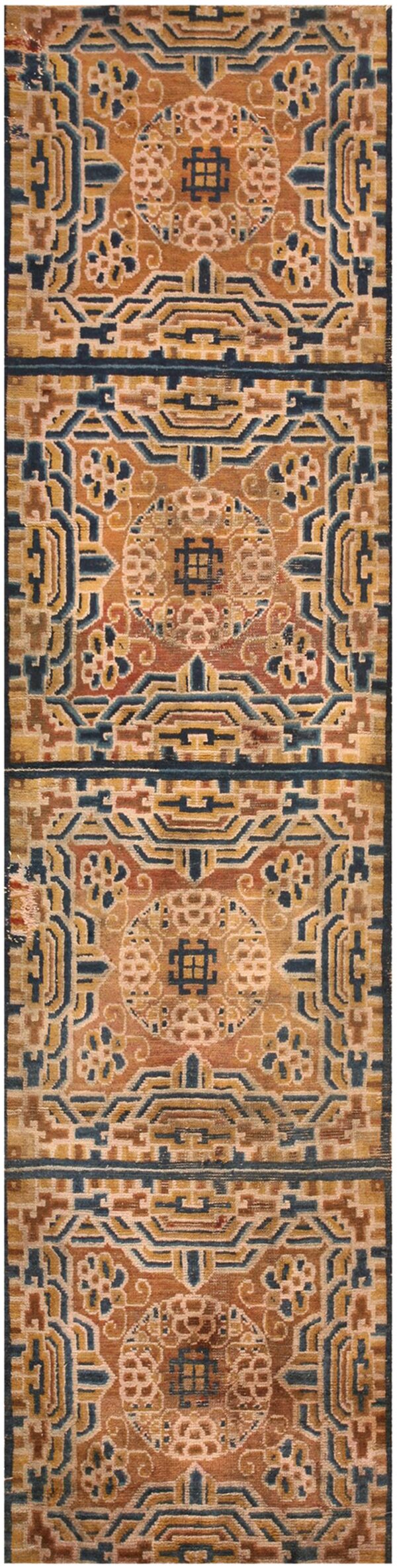 1890s tan beige medallion antique chinese ningxia rug 2'4" x 9' handknotted wool carpet 1 1890s tan beige medallion antique chinese ningxia rug 2'4" x 9' handknotted wool carpet