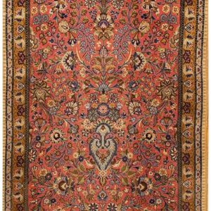 1960s Pink Medallion Vintage Persian Tabriz Rug 2' 10'' X 13' 3'' Handknotted Wool Carpet