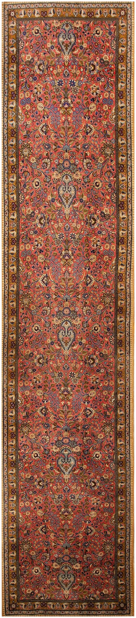 1960s pink medallion vintage persian tabriz rug 2' 10'' x 13' 3'' handknotted wool carpet 1 1960s pink medallion vintage persian tabriz rug 2' 10'' x 13' 3'' handknotted wool carpet