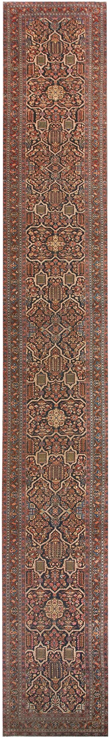 1920s black geometric antique persian sarouk rug 2' 7'' x 19' 0'' handknotted wool carpet 1 1920s black geometric antique persian sarouk rug 2' 7'' x 19' 0'' handknotted wool carpet
