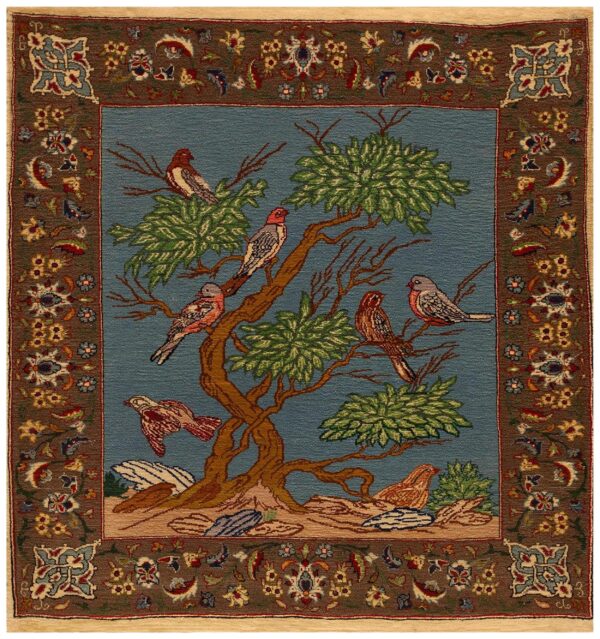 1930s blue animalistic antique persian tabriz rug 2' x 2' 3" handknotted wool carpet 1 1930s blue animalistic antique persian tabriz rug 2' x 2' 3" handknotted wool carpet