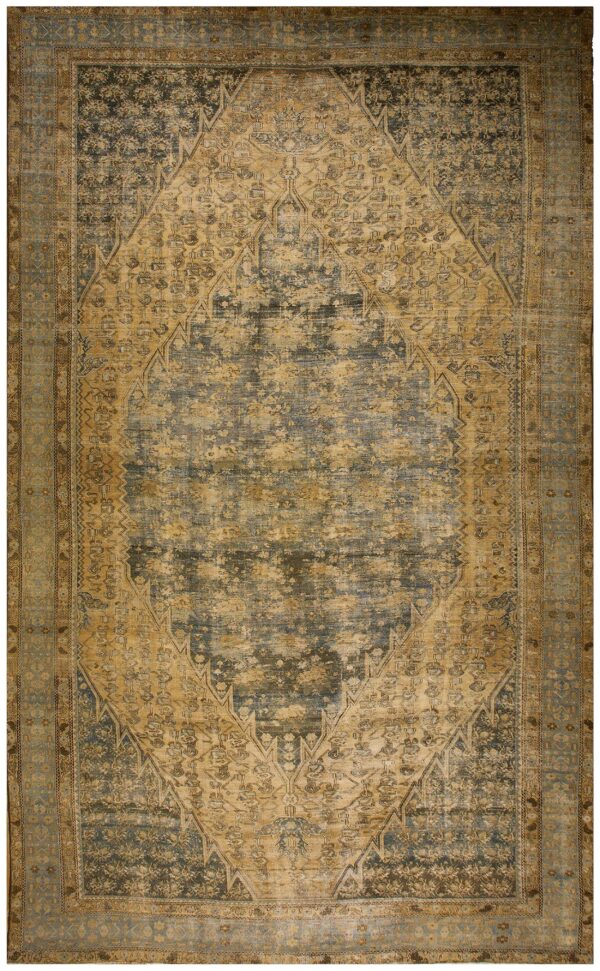 1900s blue camel medallion antique persian malayer rug 12'3'' x 21'2'' handknotted wool carpet 1 1900s blue camel medallion antique persian malayer rug 12'3'' x 21'2'' handknotted wool carpet