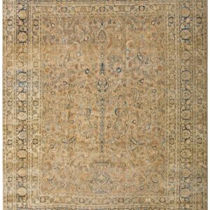 Intricate Antique Soft Color Persian Khorasan Room Size Area Rug 9'2" X 11'10"