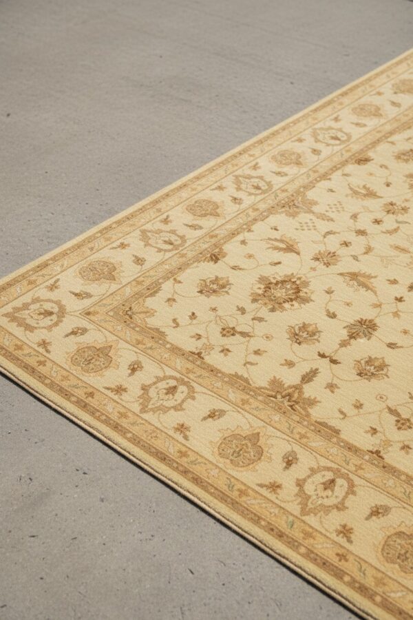 Iris peshawar multicolor hand knotted wool rug 5 Beige peshawar traditional oriental hand-knotted wool area rug