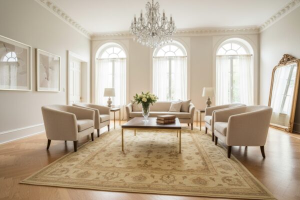 Iris peshawar multicolor hand knotted wool rug 6 Beige peshawar traditional oriental hand-knotted wool area rug