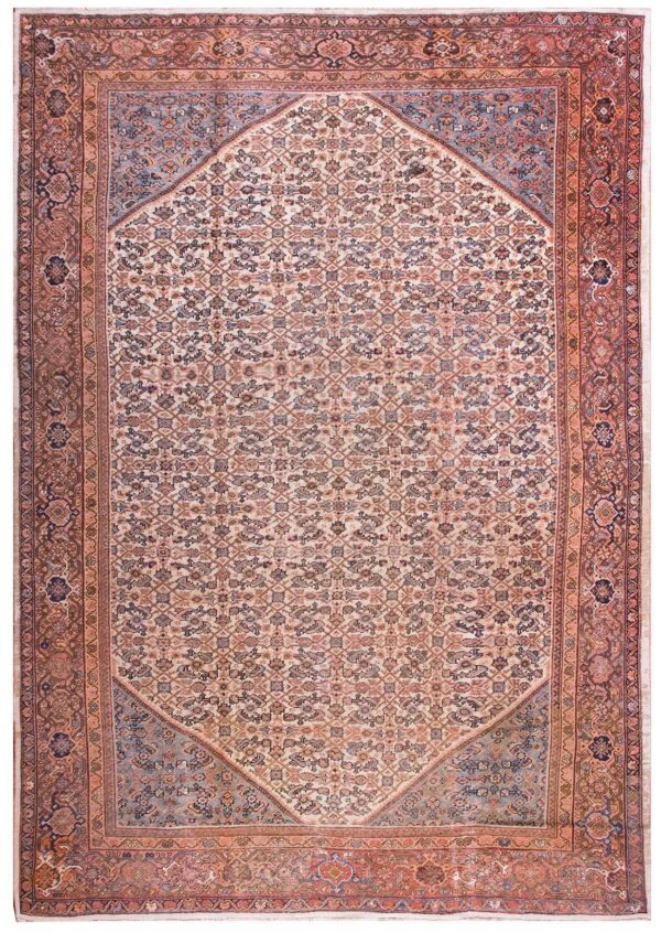 Early 20th century persian mahal carpet 2 Early 20th century persian mahal carpet - detail view 1