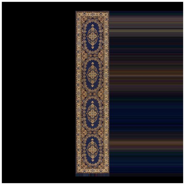 Genuine traditional blue open field floral-medallion vintage persian isfahan runner 1 Genuine traditional blue open field floral-medallion vintage persian isfahan runner