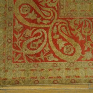 Gorgeous Decorative Beige Ground Color With Exquisite Medallion Design Antique Indian Amritsar Rug - detail view 3