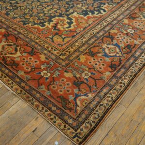 Gorgeous and Stately Antique Persian Sultanabad Rug With Medallion Design - detail view 5
