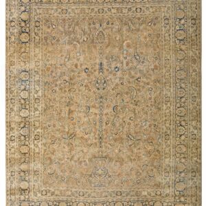 Intricate Antique Soft Color Persian Khorasan Room Size Area Rug 9'2" X 11'10" - detail view 1