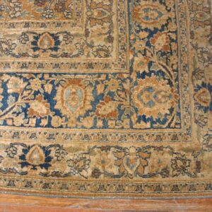 Intricate Antique Soft Color Persian Khorasan Room Size Area Rug 9'2" X 11'10" - detail view 3