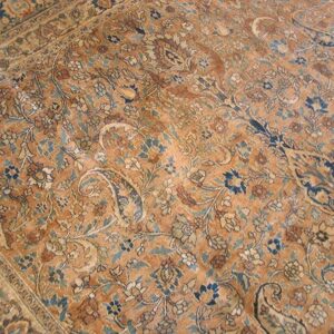 Intricate Antique Soft Color Persian Khorasan Room Size Area Rug 9'2" X 11'10" - detail view 4