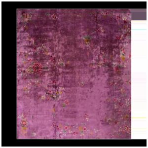 Magnificent Purple Ground Color With Delicate Detail Floral Chinese Art Deco Rug