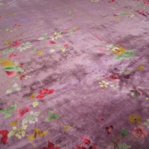 Magnificent Purple Ground Color With Delicate Detail Floral Chinese Art Deco Rug - detail view 4