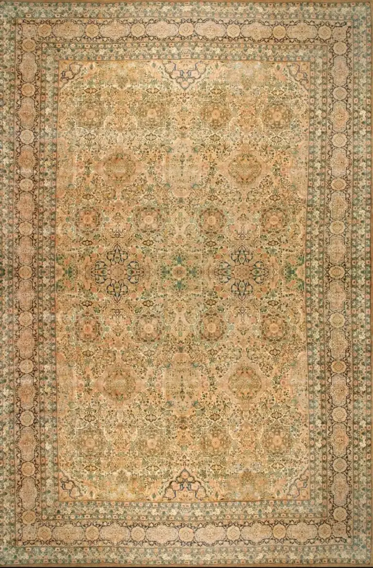 Antique & vintage rugs, new york — est. 1976 4 Ivory kerman with fine floral weave
