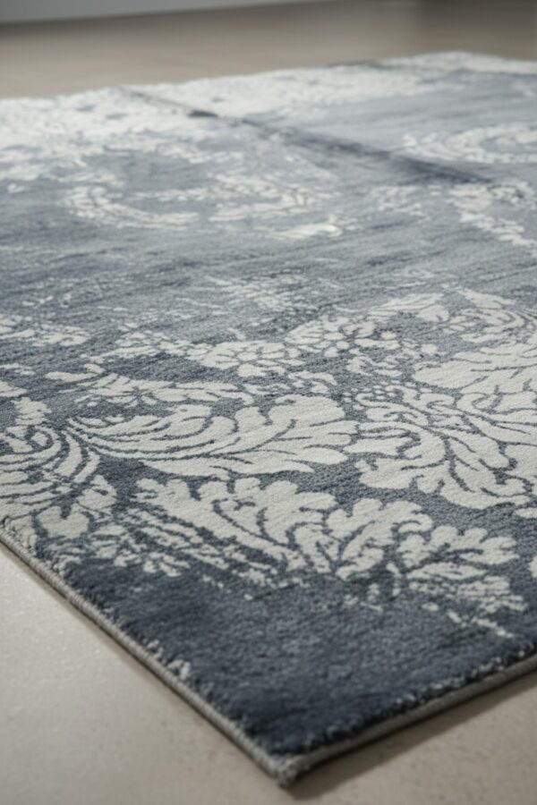 Classic unique black and ivory hand knotted wool & bamboo silk rug 4 Black and ivory transitional abstract bamboo silk and wool hand-knotted area rug
