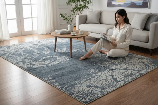 Classic unique black and ivory hand knotted wool & bamboo silk rug 6 Black and ivory transitional abstract bamboo silk and wool hand-knotted area rug