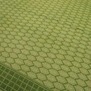 Splendid Green Color With Small Ikat Pattern Design Antique Ingrain Rug - detail view 1