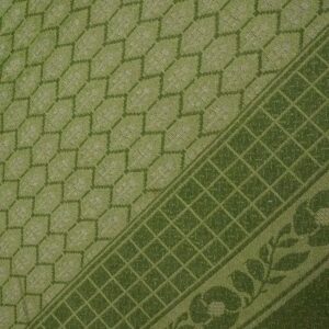 Splendid Green Color With Small Ikat Pattern Design Antique Ingrain Rug - detail view 4
